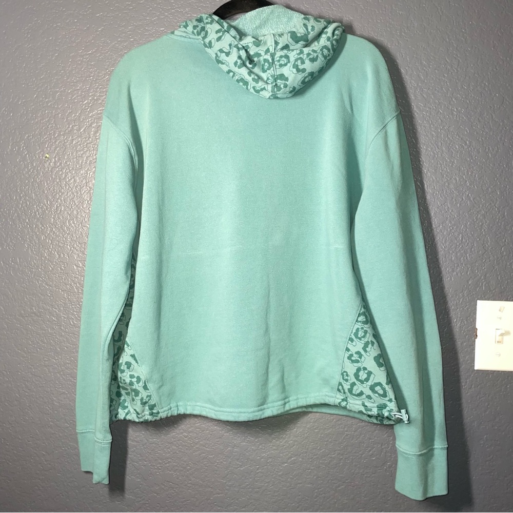 Champion Ladies' Color Block Hoodie Size Large Attached Hood Aqua Tonic toggle - Picture 4 of 16